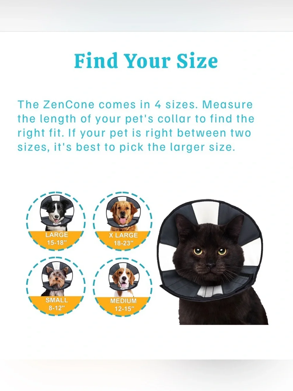 ZenPet ZenCone Soft Recovery Collar for Dogs — NWT